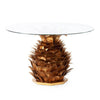 Pineapple Side Cocktail Table with 30" Round Glass Top by Bungalow 5