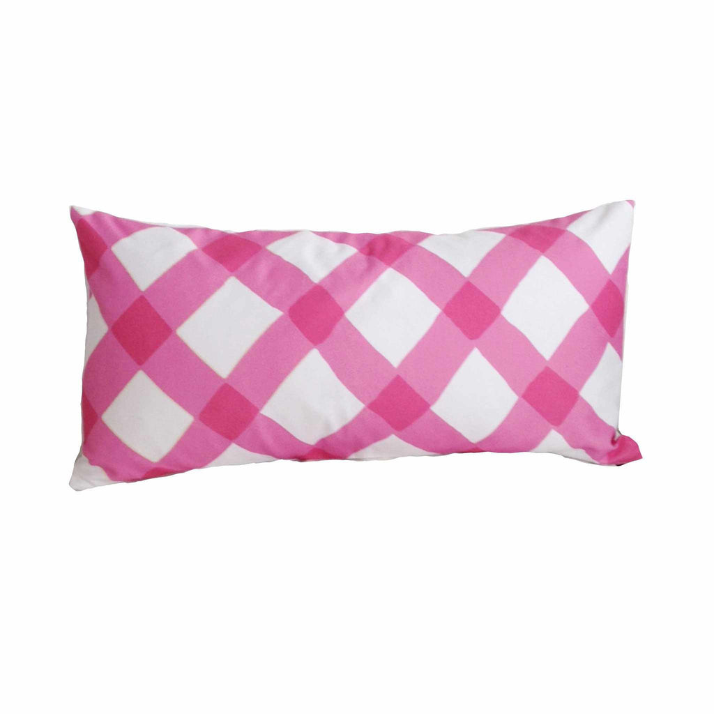 Pink Gingham Lumbar by Dana Gibson