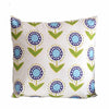 Posey Ikat in Turquoise on White 22" Pillow by Dana Gibson