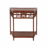 Rattan Demilune Table in Tortoise by Kenian Rattan Furniture