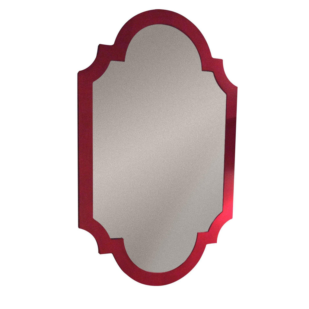 Red Asian Chippendale Mirror by Dessau Home