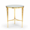 Round Regent Side Table with Gold Leaf Finish by Chelsea House