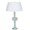 Salutation Lamp in Turquoise by Dana Gibson