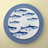 School of Fish Blue Coupe Salad Plates (Set of 4) by Caskata