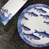 School of Fish Blue Coupe Salad Plates (Set of 4) by Caskata