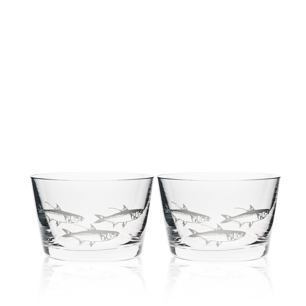 School of Fish Glass Tidbit Bowls (Set of 2) by Caskata