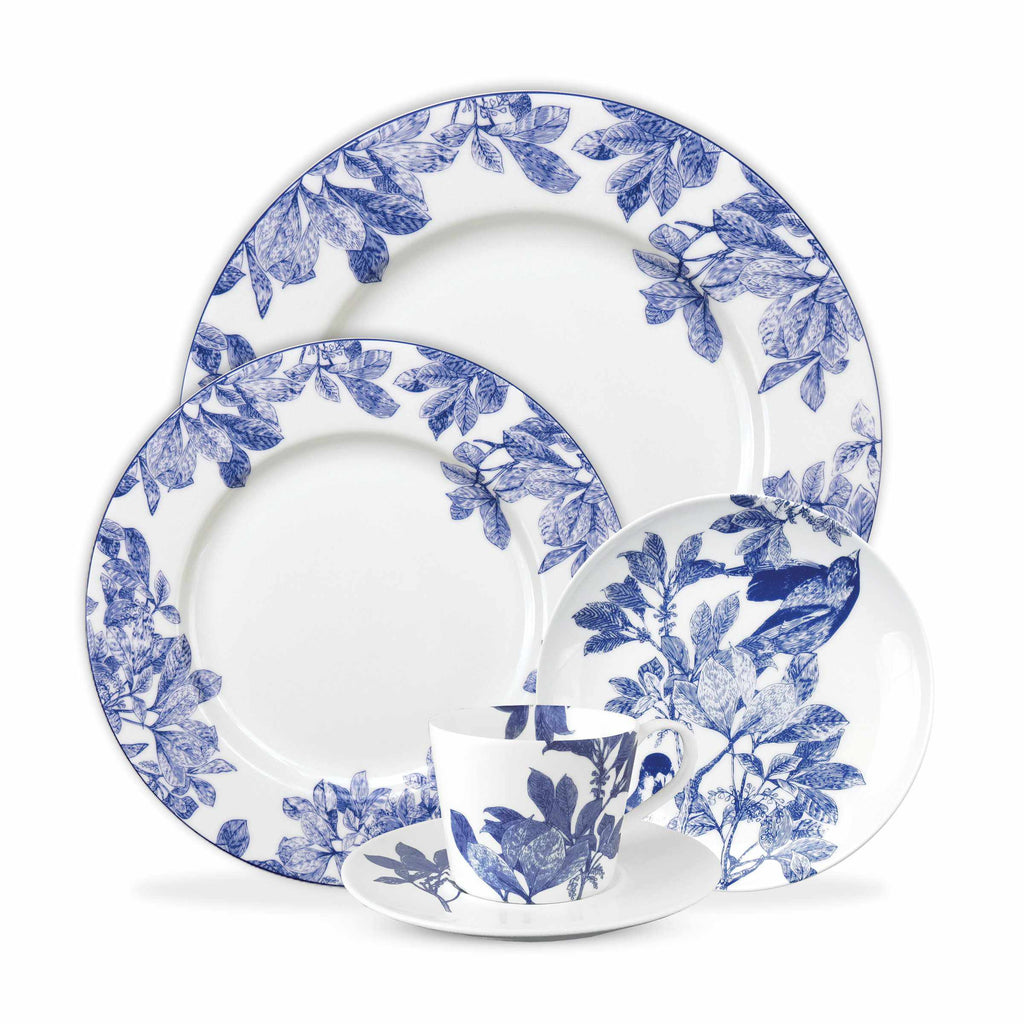 Set of (4) Arbor Blue 5-Piece Place Settings by Caskata