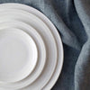 Set of (4) Cambridge Stripe White Charger Plates** by Caskata