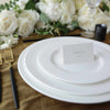 Set of (4) Cambridge Stripe White Charger Plates** by Caskata
