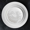 Set of (4) Cambridge Stripe White Salad Plates** by Caskata