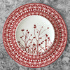 Set of (4) Casablanca Crimson Dinner Plates by Caskata