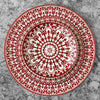 Set of (4) Casablanca Crimson Salad Plates by Caskata