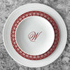 Set of (4) Casablanca Crimson Salad Plates by Caskata