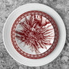 Set of (4) Casablanca Crimson Salad Plates by Caskata