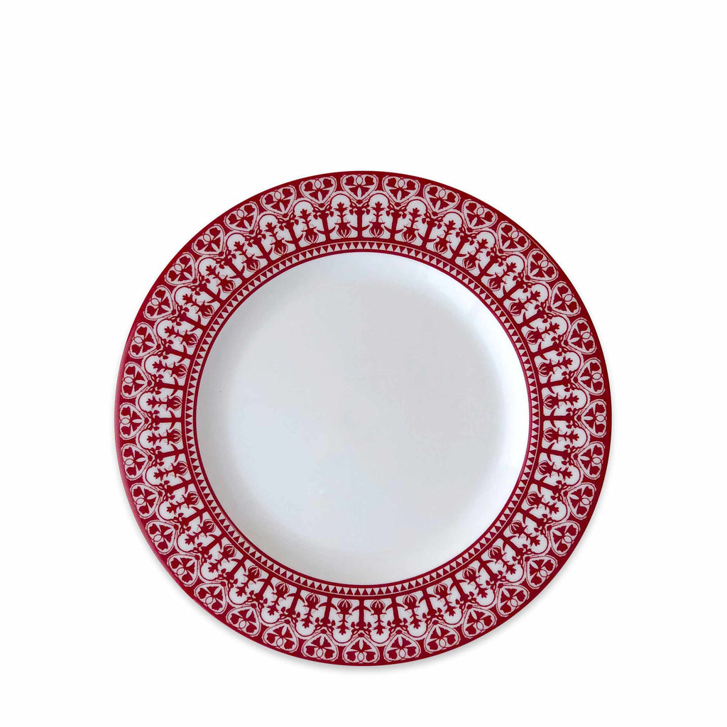 Set of (4) Casablanca Crimson Salad Plates by Caskata