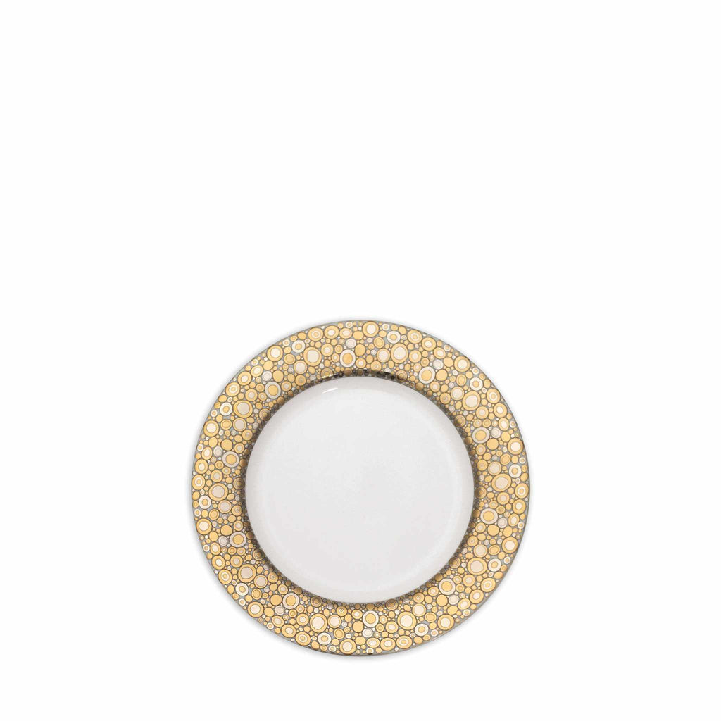 Set of (4) Ellington Shimmer - Gold & Platinum Bread & Butter Plates by Caskata