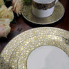 Set of (4) Ellington Shimmer Gold & Platinum Charger Plates by Caskata