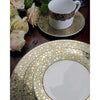 Set of (4) Ellington Shimmer - Gold & Platinum Rimmed Soup Bowls by Caskata