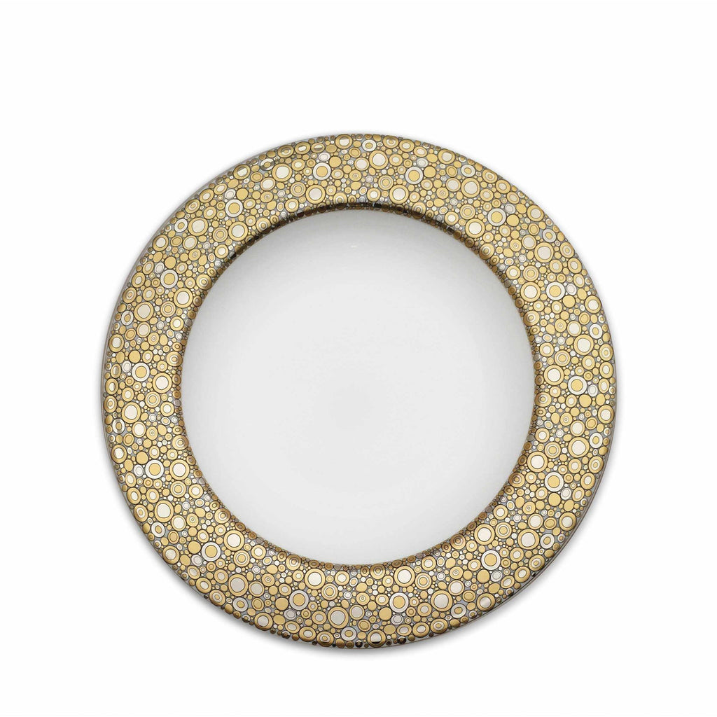 Set of (4) Ellington Shimmer - Gold & Platinum Rimmed Soup Bowls by Caskata