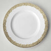 Set of (4) Ellington Shimmer - Gold & Platinum Simplified Dinner Plates by Caskata