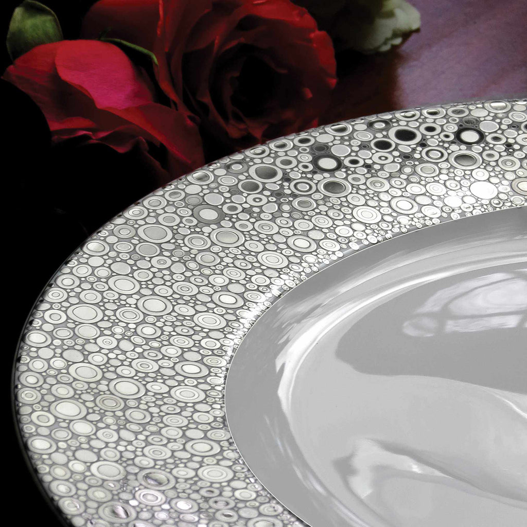 Set of (4) Ellington Shine Platinum Dinner Plates by Caskata