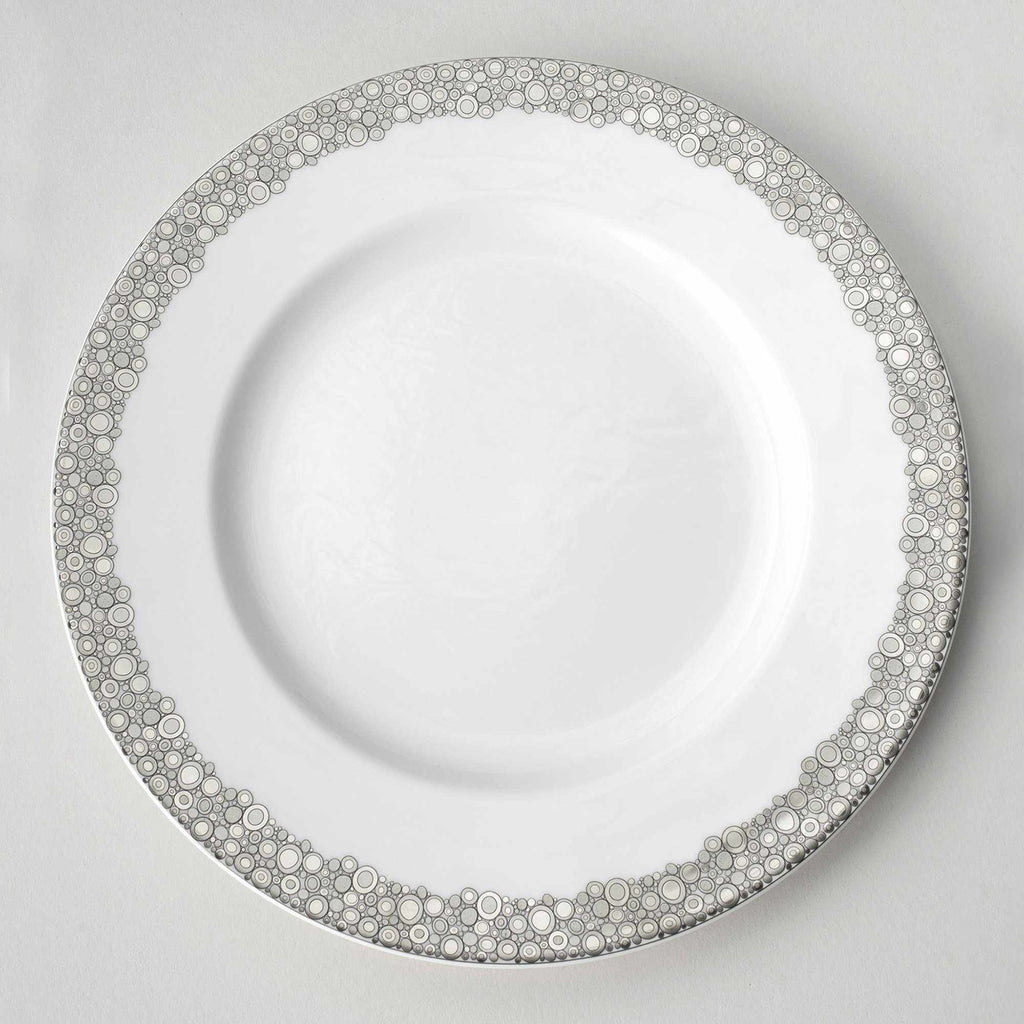 Set of (4) Ellington Shine - Platinum Simplified Dinner Plates by Caskata
