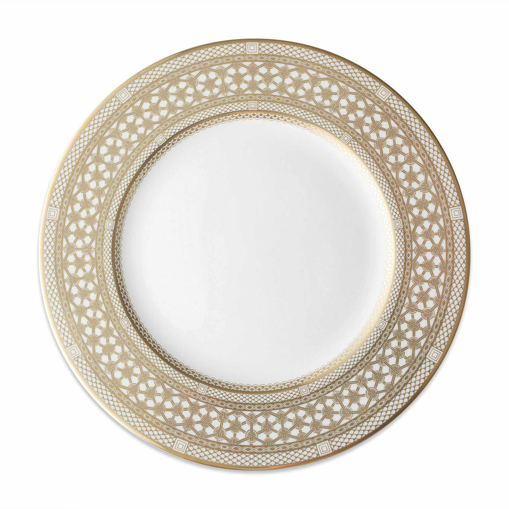 Set of (4) Hawthorne Gilt - Gold Dinner Plates by Caskata