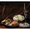 Set of (4) Hawthorne Ice - Platinum 5-Piece Place Settings by Caskata