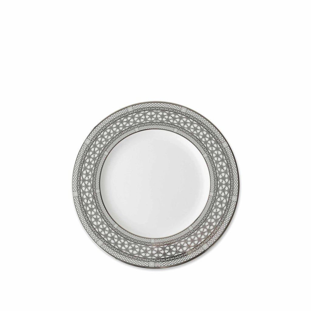 Set of (4) Hawthorne Ice - Platinum Bread & Butter Plates by Caskata
