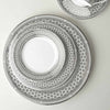 Set of (4) Hawthorne Ice (Platinum) Salad Plates by Caskata