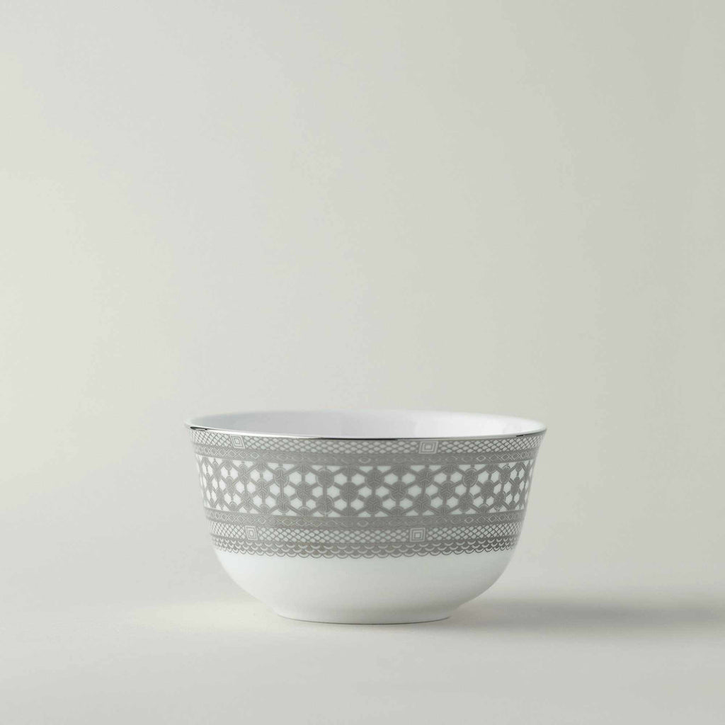 Set of (4) Hawthorne Ice - Platinum Side Bowls by Caskata