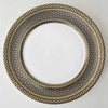 Set of (4) Hawthorne Onyx - Gold, Platinum & Black Charger Plates by Caskata