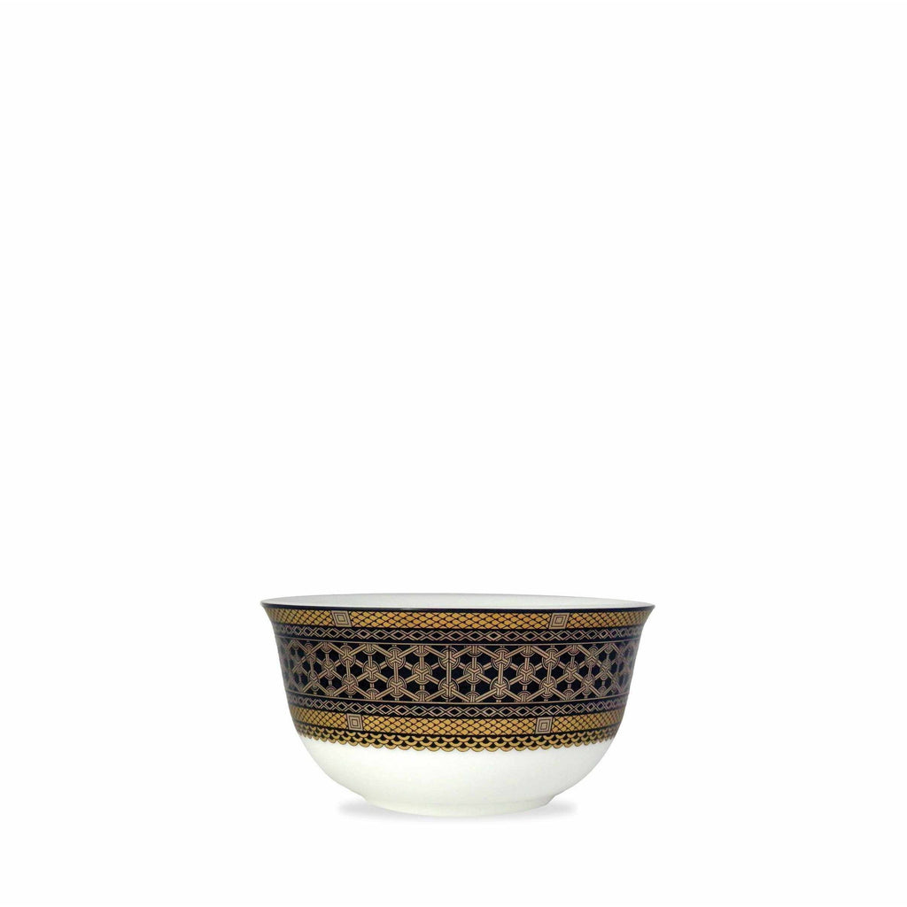 Set of (4) Hawthorne Onyx - Gold, Platinum & Black Side Bowls by Caskata