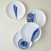 Shells Blue Canapés Mixed Set of 4 by Caskata