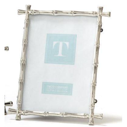 Silver Faux Bamboo Photo Frame 5" x 7" by Two's Company