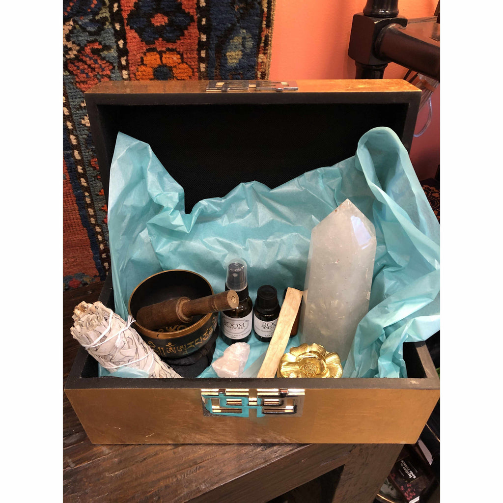 Space Clearing Kit for General Use with Decorative Gold Box by Room Tonic