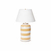 Taupe Stripe Tea Caddy Lamp by Dana Gibson