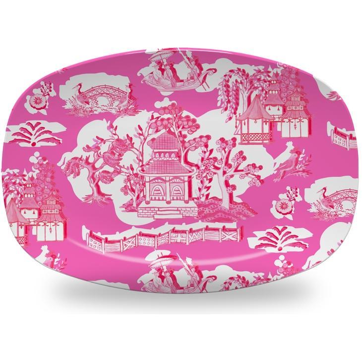 ThermoSaf® Pink Willow 14" Dinnerware Platter by Muddy Dog