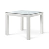 Valentina Grasscloth Game Table, White by Bungalow 5