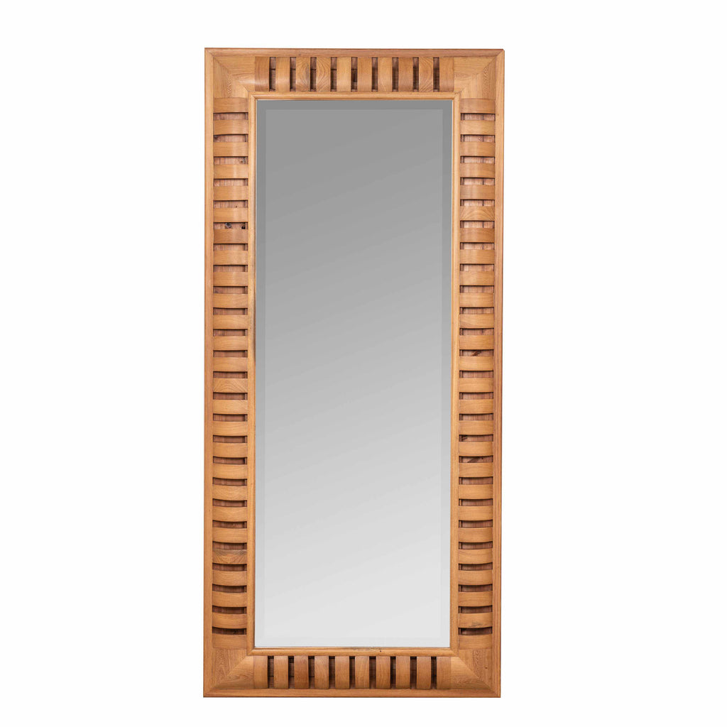 Ventura Carved Natural Wood 78" Floor Mirror by Cooper Classics