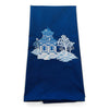 Vibrantly Blue - Towel - Blue Pagoda Chinoiserie by Vibrantly Blue