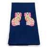 Vibrantly Blue - Towel - Pink Staffordshire Dogs Pair by Vibrantly Blue