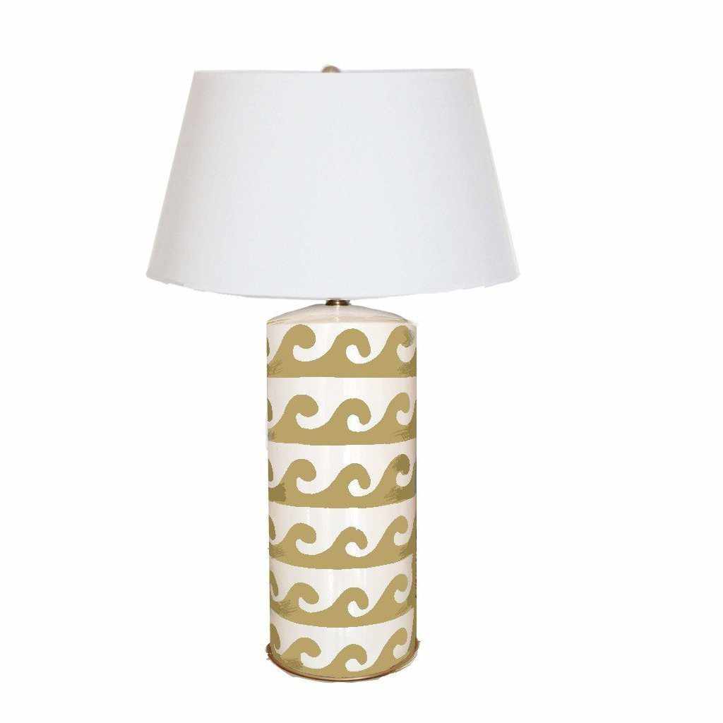 Wave Lamp in Taupe by Dana Gibson