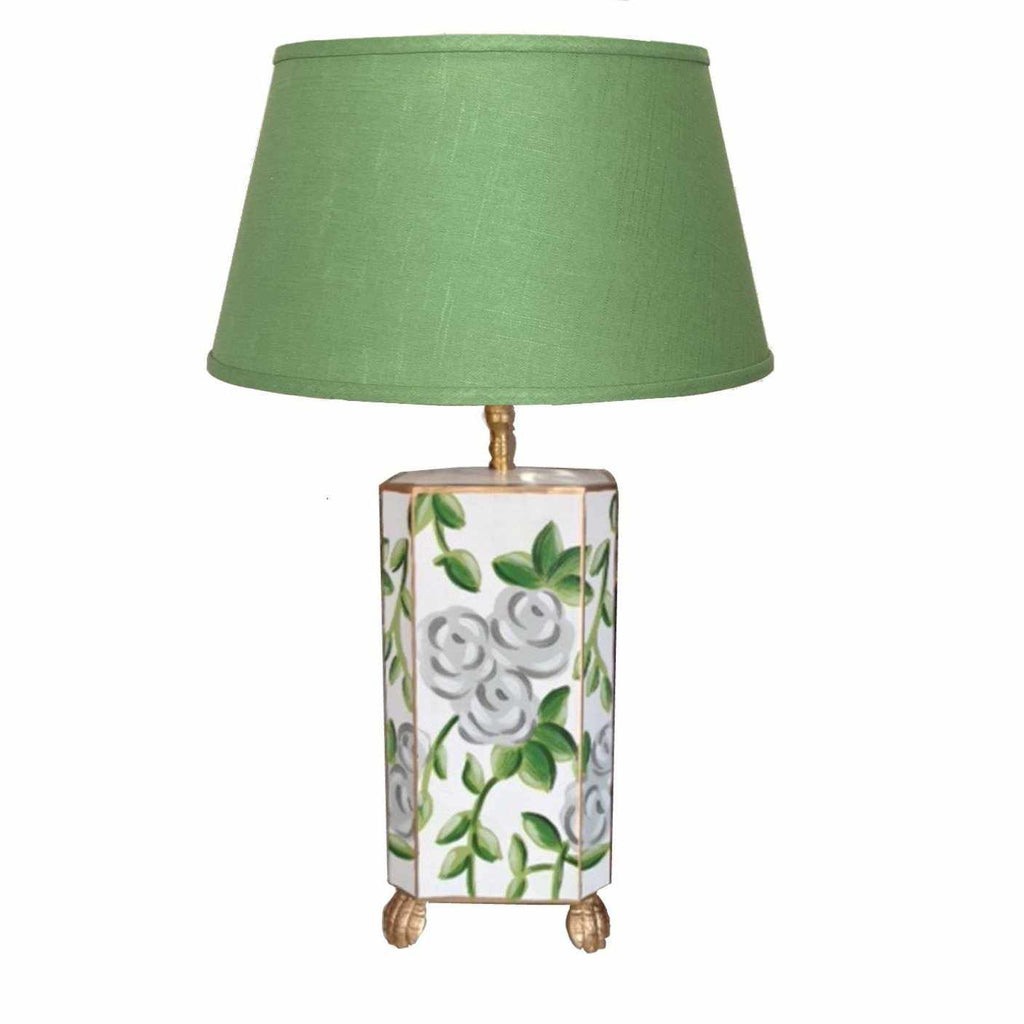 White Chintz Lamp, Small by Dana Gibson