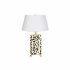 White Leopard Lamp by Dana Gibson