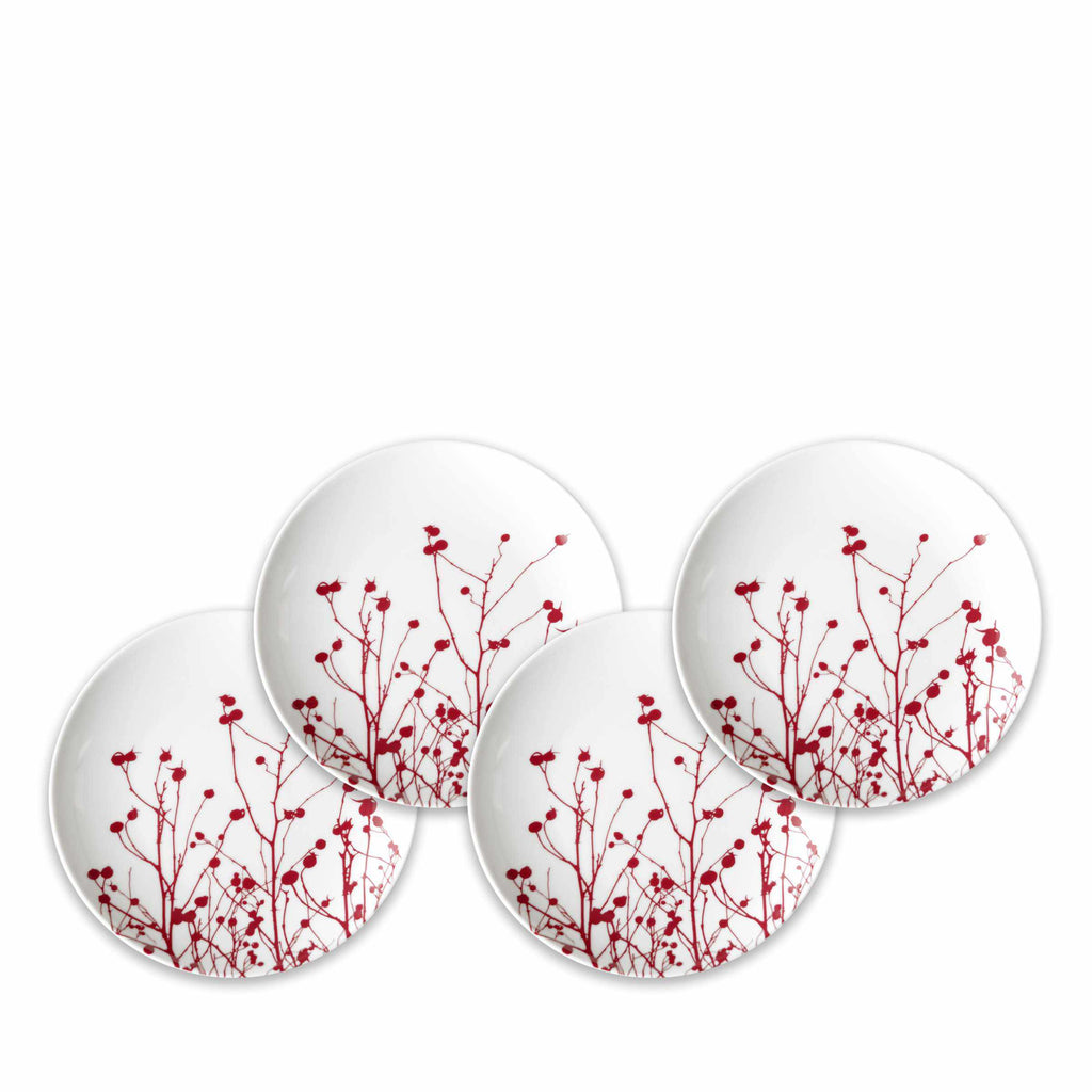 Winterberries Red Canapés Set of 4 by Caskata