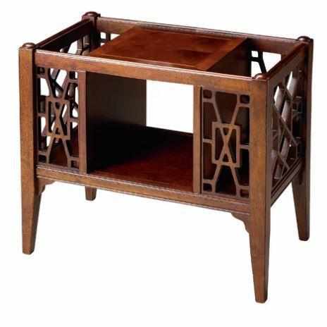 Wood Finished End Table by Room Tonic
