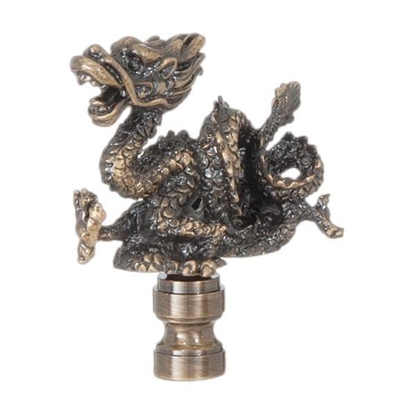 Writhing Dragon Finial with Bronze Finish by B&P Lamp Supply